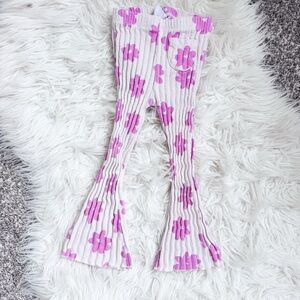 Zara | Flare Ribbed Floral Leggings